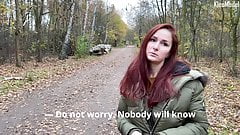 Public pickup and cum inside the girl outdoors. KleoModel